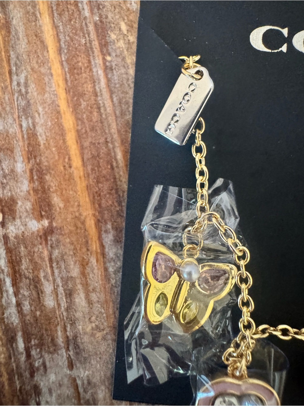 Coach Cherry Butterfly Charm Bracelet NWOT - Picture 9 of 12
